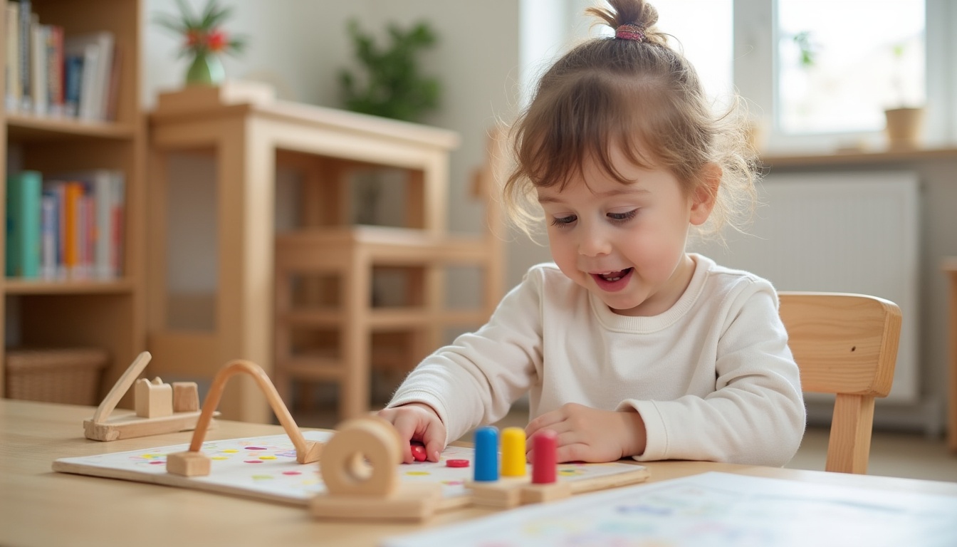 Copii implicați în activități Montessori într-o sală de clasă luminoasă din Ploiești