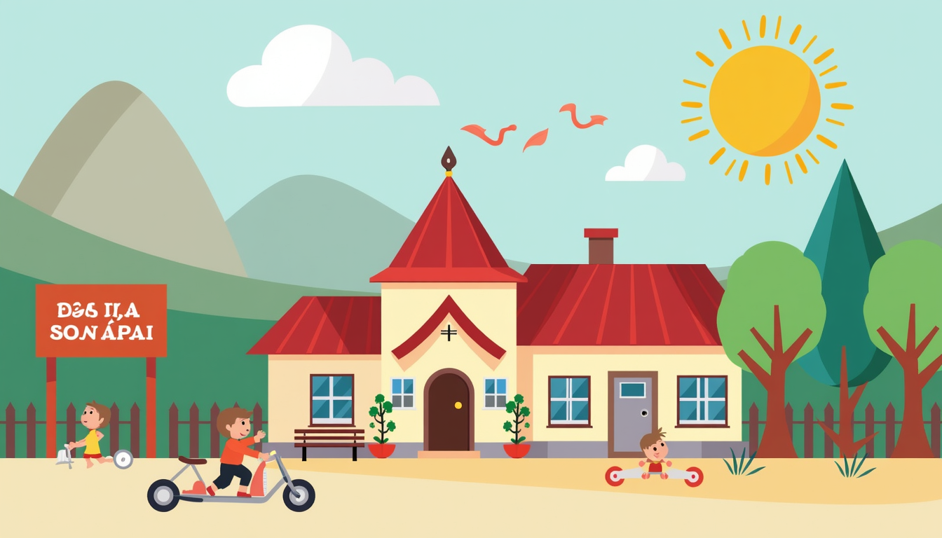 Copii fericiți jucându-se într-o grădiniță privată modernă din Ploiești